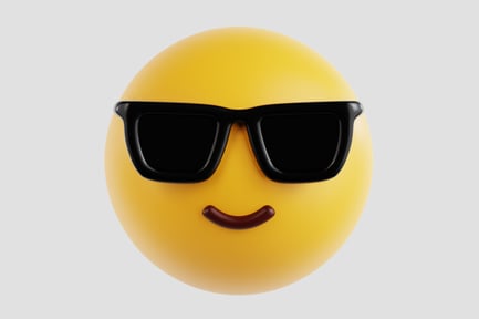 Preview: 3D Smiling Face With Sunglasses Emoji