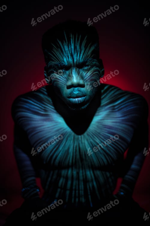 Preview: Black man with light lines