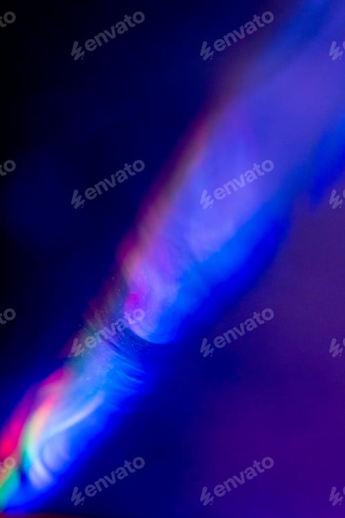 Preview: close-up beautiful multi-colored neon light beam the northern lights are a game of shadows
