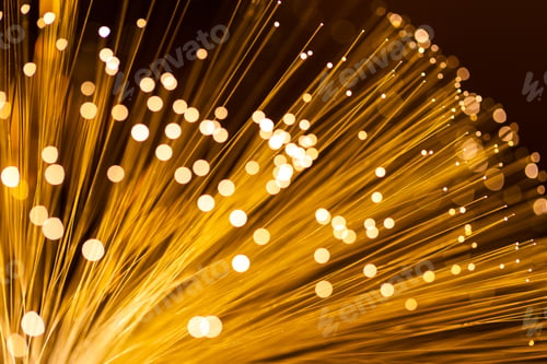 Preview: Golden fibre optic strands