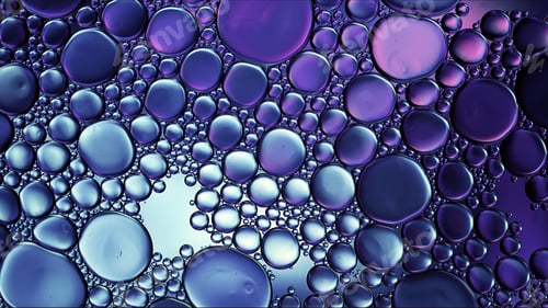 Preview: Abstract Colorful Food Oil Drops Bubbles and spheres Flowing on Water Surface