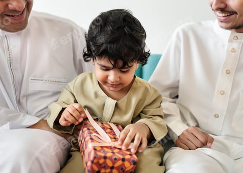 Preview: Muslim little boy with his family