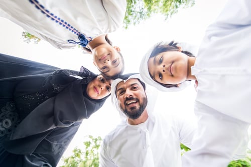 Preview: Happy arabian family in a park