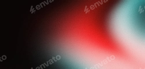 Preview: Red green black grainy gradient background flowing color wave dark backdrop noise texture banner