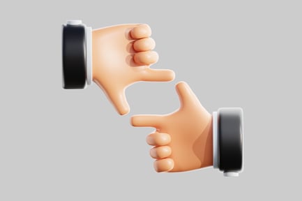 Preview: Two hands forming a square shape.