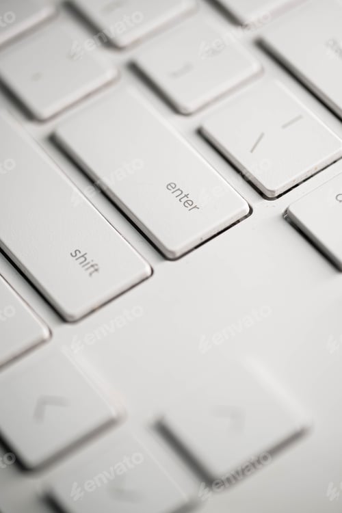 Preview: Computer keyboard and on the desk close up.