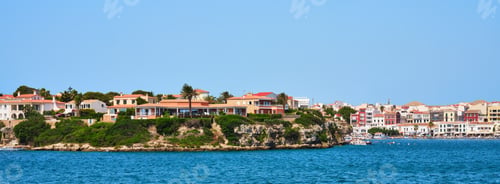 Preview: Residential houses on the coast of the island of Menorca, Spain