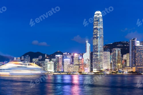 Preview: Hong Kong skyline sunset