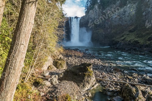 Preview: A View Of Snoqualmie Falls From Downriver.