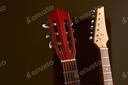 Preview: Electric and classical acoustic guitar fretboards