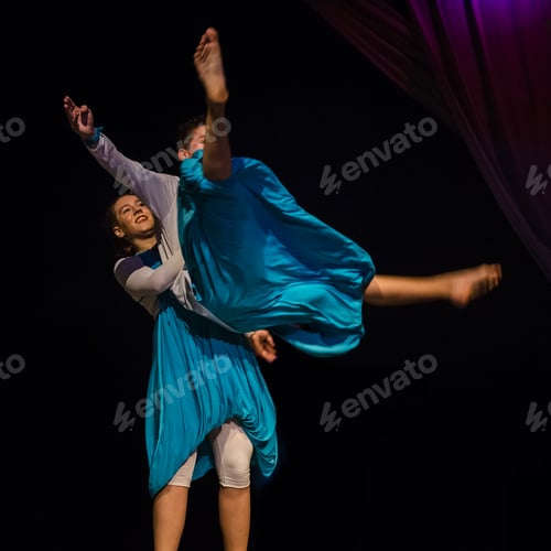 Preview: staging on the stage of a children's theater with actors