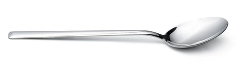 Preview: Silver shiny spoon isolated on white background