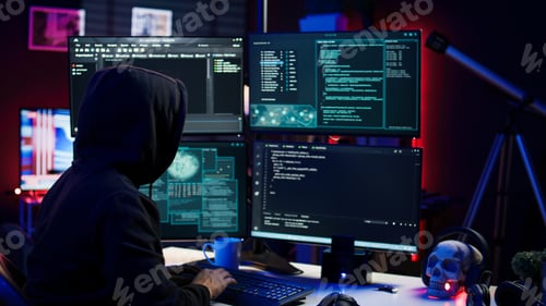 Preview: Hacker using PC to steal data, targeting unpatched security systems