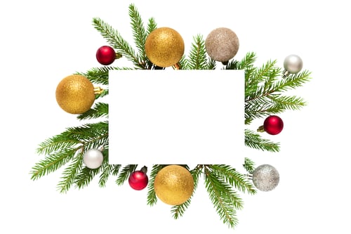 Preview: Festive Christmas Decorations with Blank Space for Text