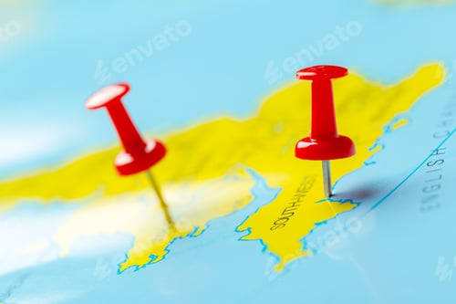 Preview: Travel destination points on a map
