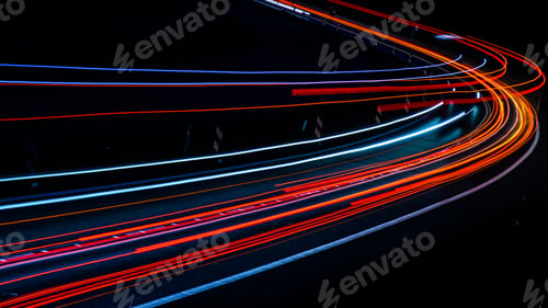 Preview: lights of cars at night