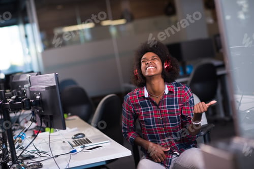 Preview: portrait of a young successful African-American woman in modern