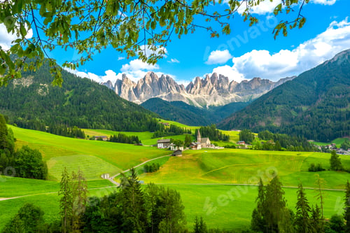 Preview: Santa maddalena church rising in idyllic val di funes under odle peaks