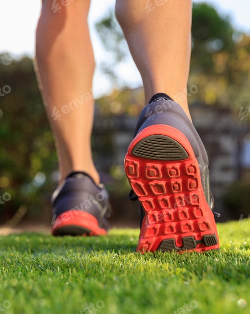 Preview: Woman athlete shoes, healthy active lifestyle concept