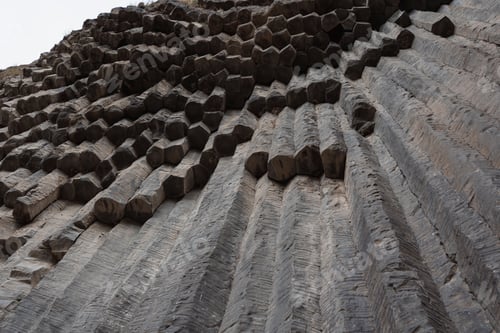 Preview: Symphony of Stones in Garni Gorge in Armenia. Close up shot from below