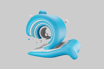 Visualização: Cena criativa de ondas oceânicas