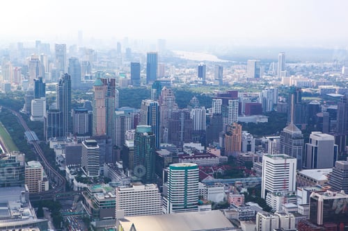 Preview: Bangkok cityscape. View of the city from the tallest building in Thailand, Baiyoke Tower