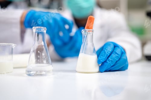 Preview: researcher working in laboratory for medicals science research using scientific equipment technology