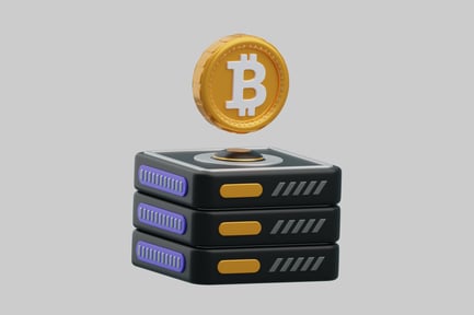 Visualização: Bitcoin e pilha de servidores