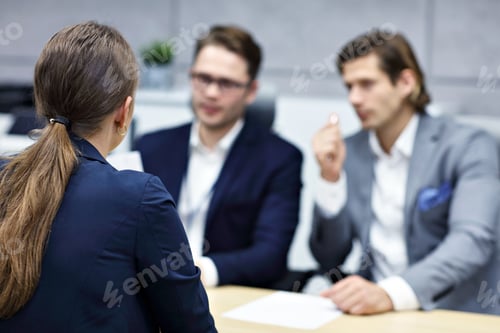 Preview: Business interview in modern office
