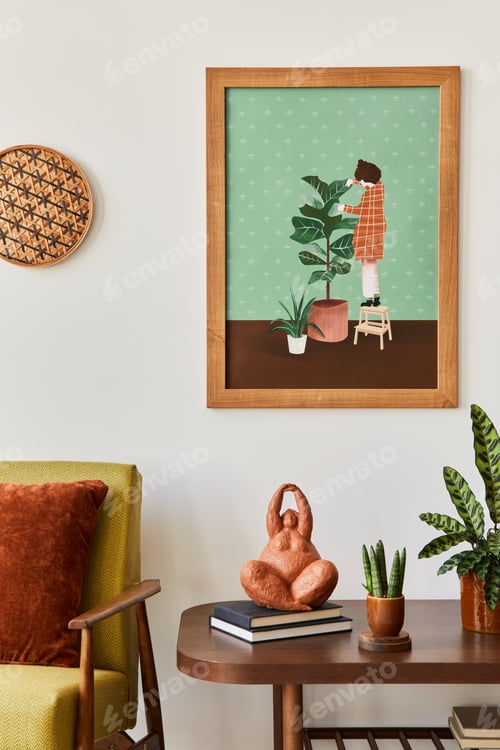 Preview: Minimalist composition of living room