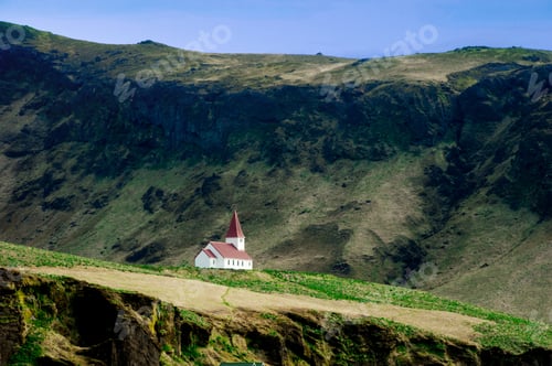 Preview: Iceland beautiful landscape with mountains and water, wild beautiful panorama