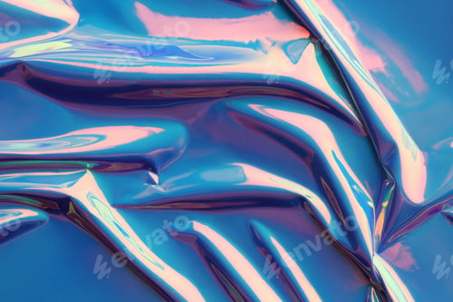 Preview: Crumpled turquoise foil as background, closeup view
