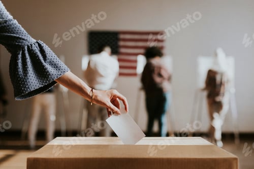 Preview: American casting her vote to a ballot box