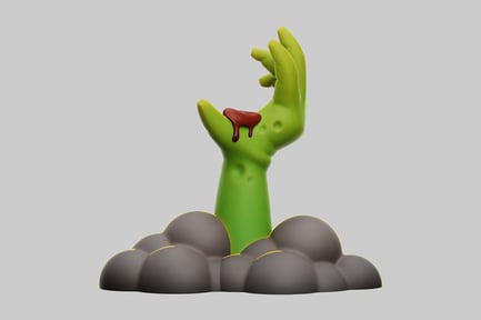 Preview: Cartoon zombie hand prop