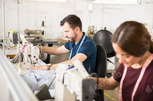 Preview: People working in a textile factory