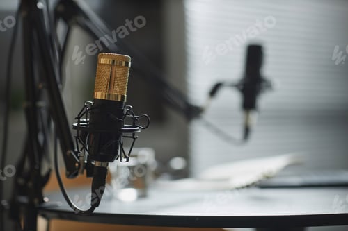 Preview: Professional Microphones in Podcast Room