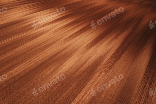 Preview: Aerial plowed field with unusual pattern seen from drone pov