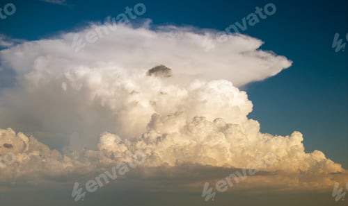 Preview: Blue sky with white clouds. Bright summer skyscape