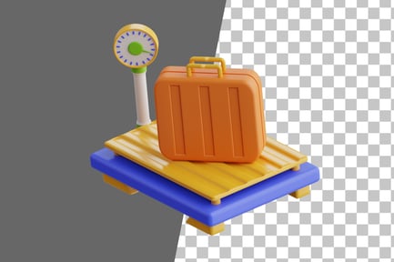 Preview: Luggage Scale 3D Icon