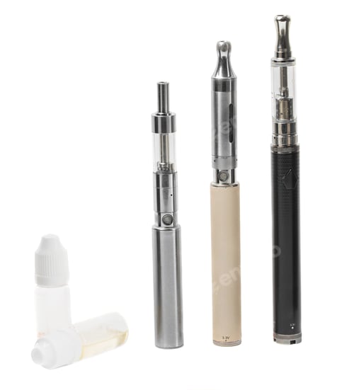 Preview: Various modern electronic cigarette vaporizers.