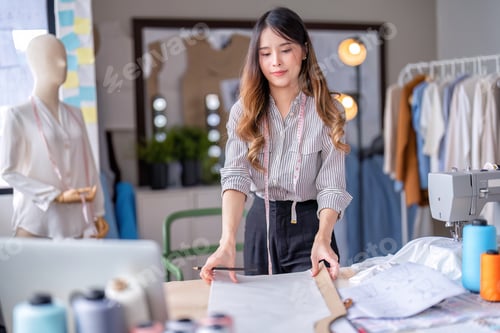 Preview: Young professional clothes fashion textile creative thinking designer