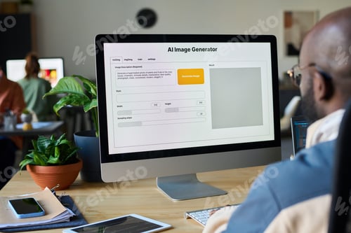 Visualização: Designer testando novo gerador de imagens