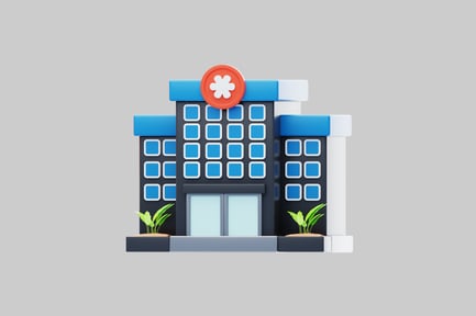 Vista previa: Edificio de hospital de dibujos animados