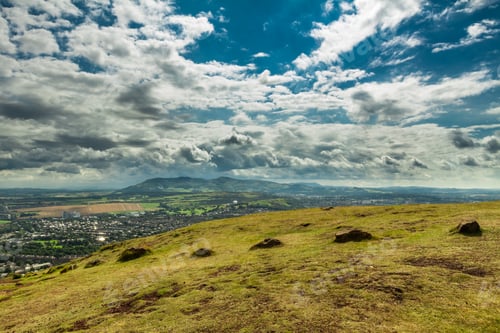 Preview: View of the city from Artur's Seat mountain