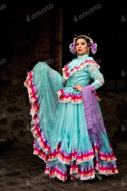 Preview: Pretty Woman wearing traditional costumes dress typical and folklore