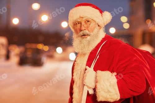 Preview: Santa Claus Delivering Presents On Christmas Eve