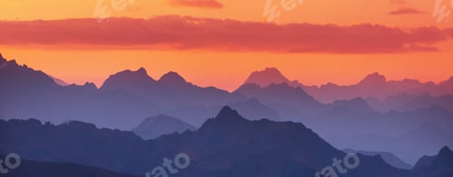Preview: Mountains on sunset