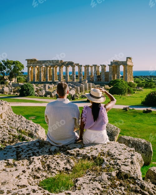 Preview: A couple visit Greek temples at Selinunte during vacation Selinunte Archaeological Park