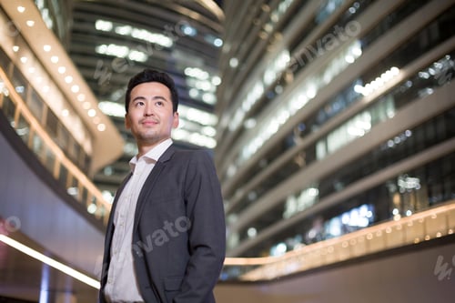 Preview: Businessman looking at view