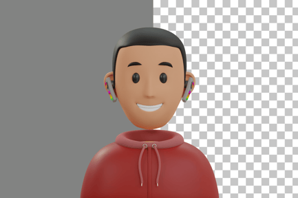 Preview: Red Sweater Boy 3D Icon